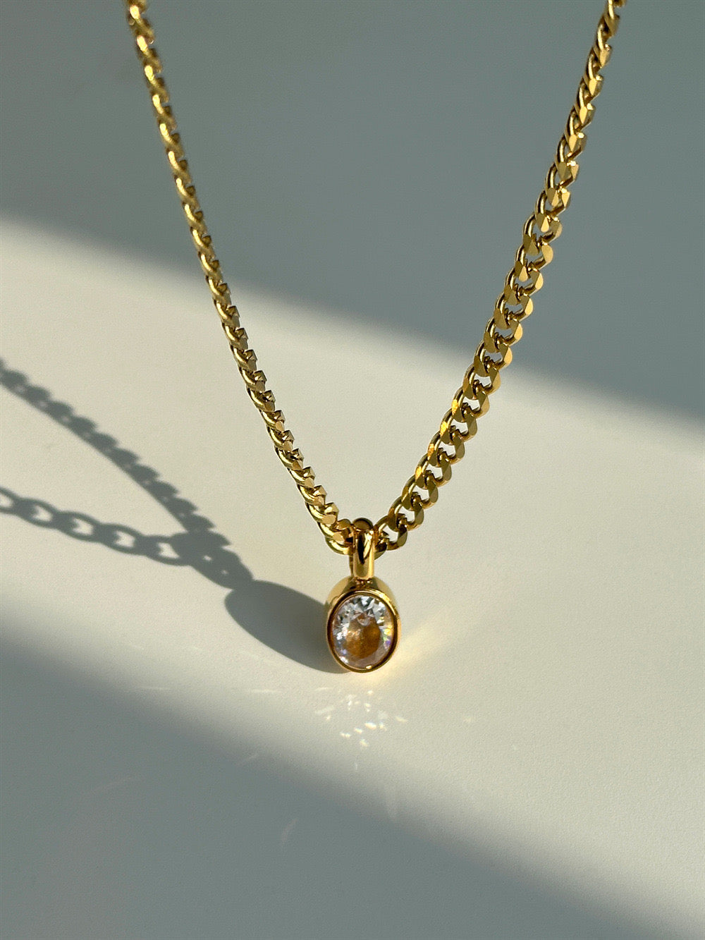 Oval Curb chain Necklace