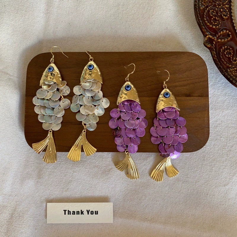 Fish Tassel Earrings