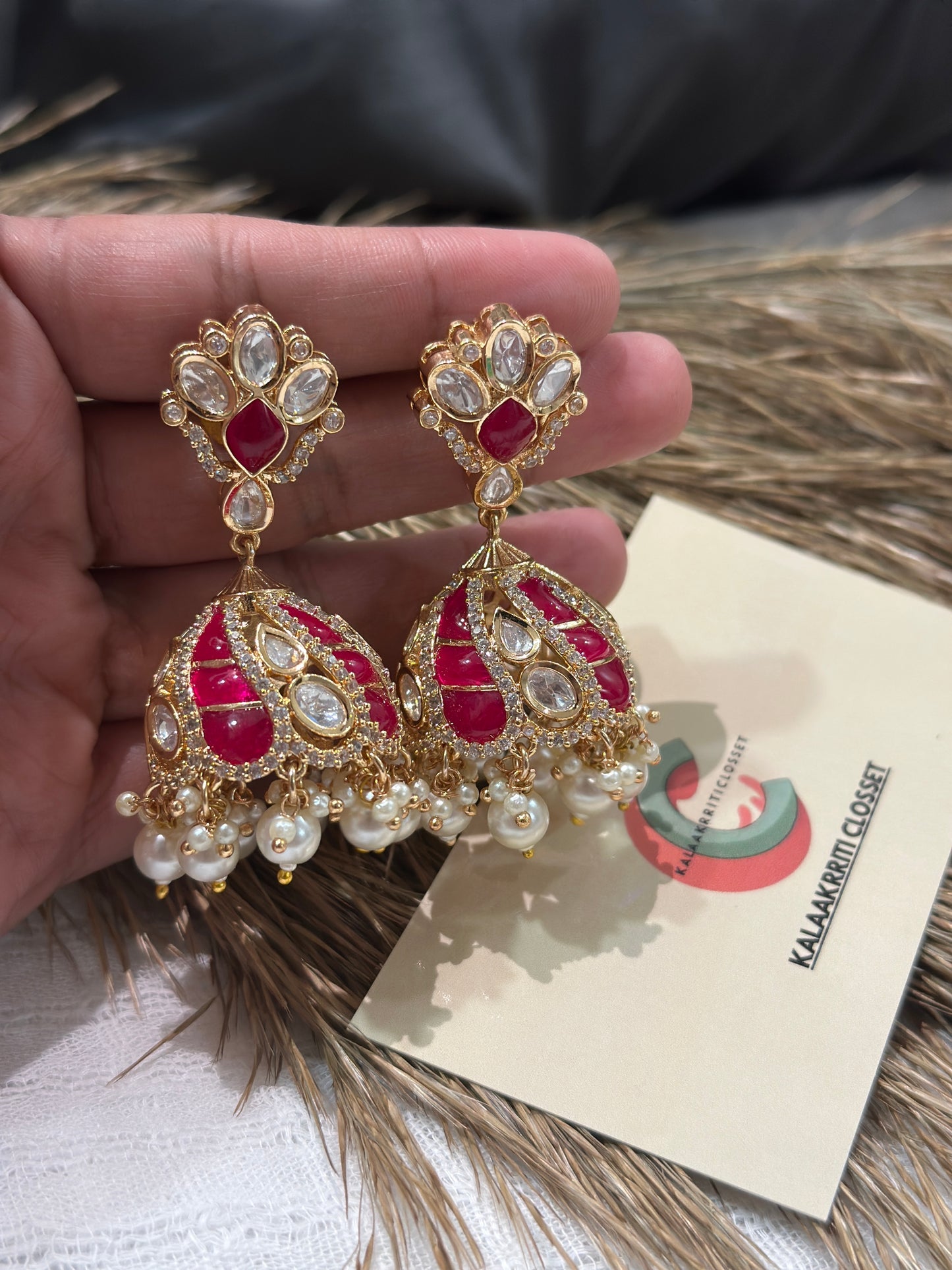 POLKI MEENAKARI ROYALE JHUMKA