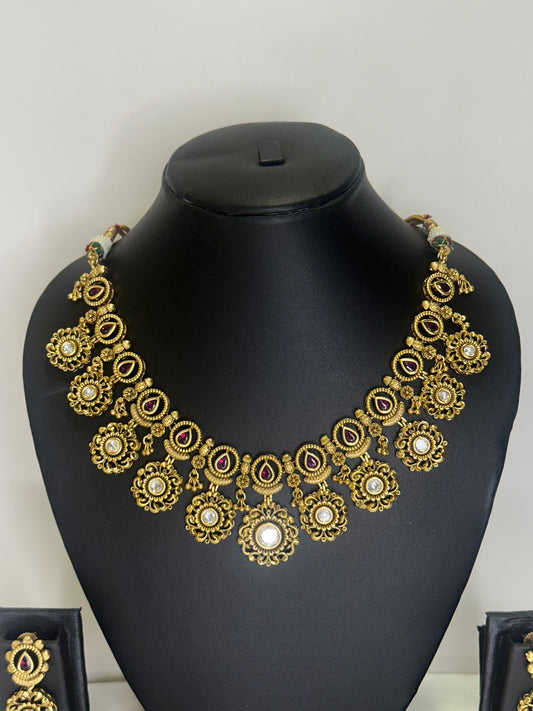 Riva Antique Necklace & Earring Set