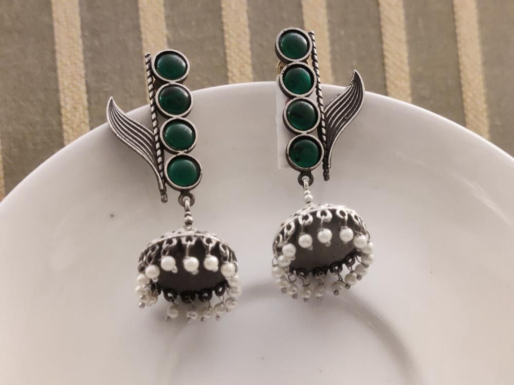 Verdant Wing Jhumkas