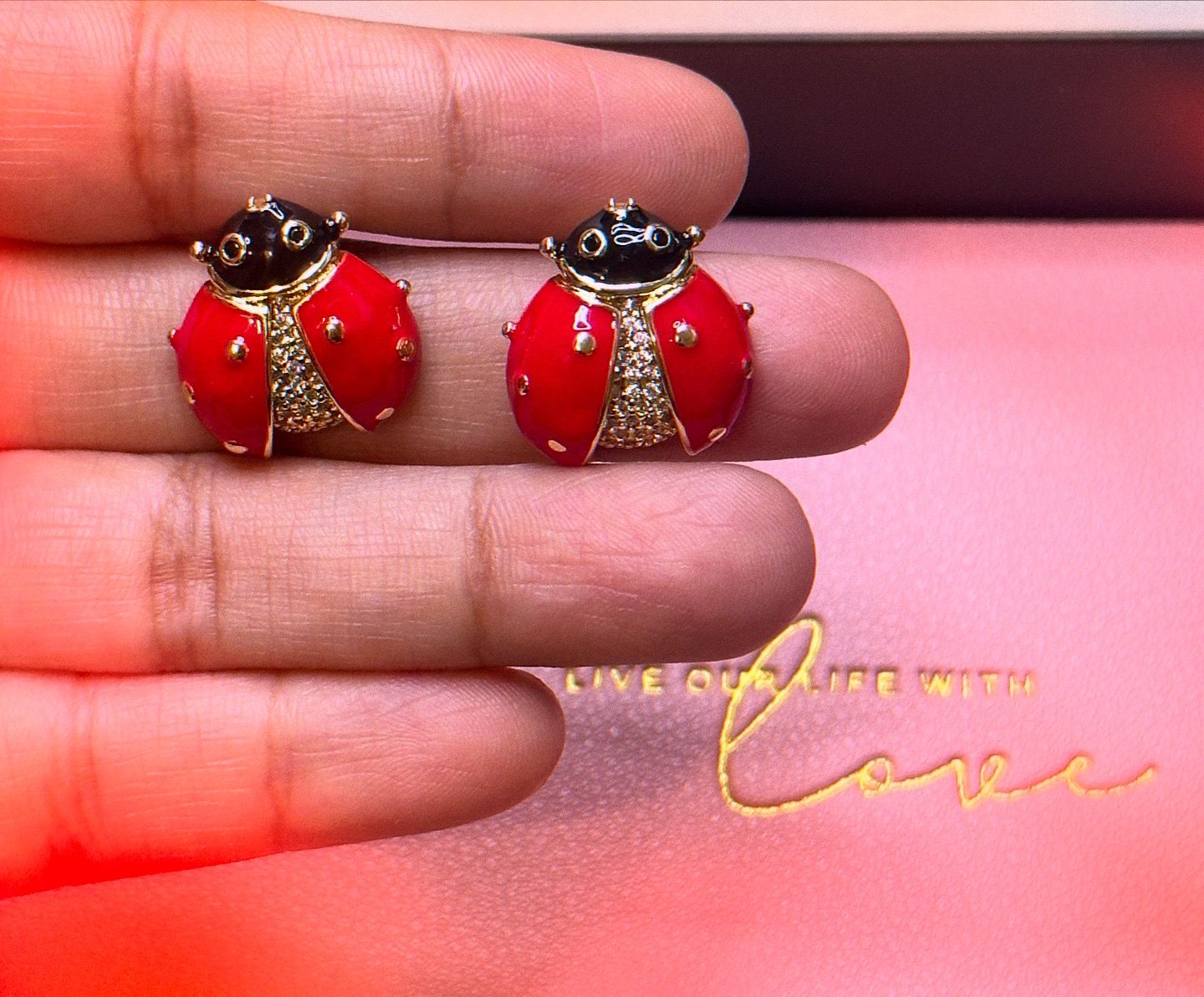Ladybug Stud Earrings