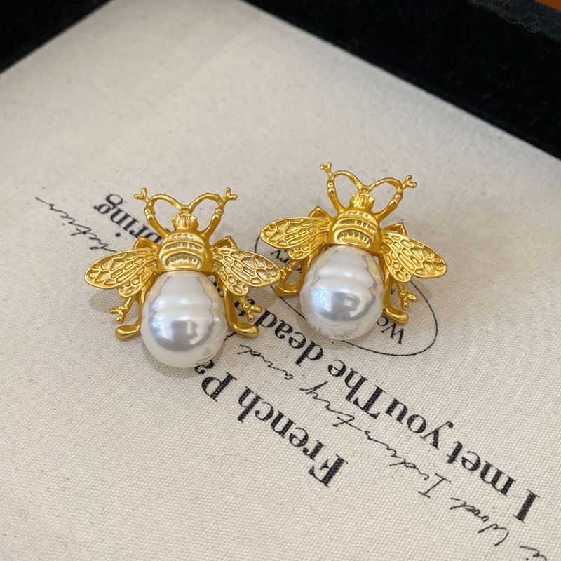 Golden Honey Pearl Studs