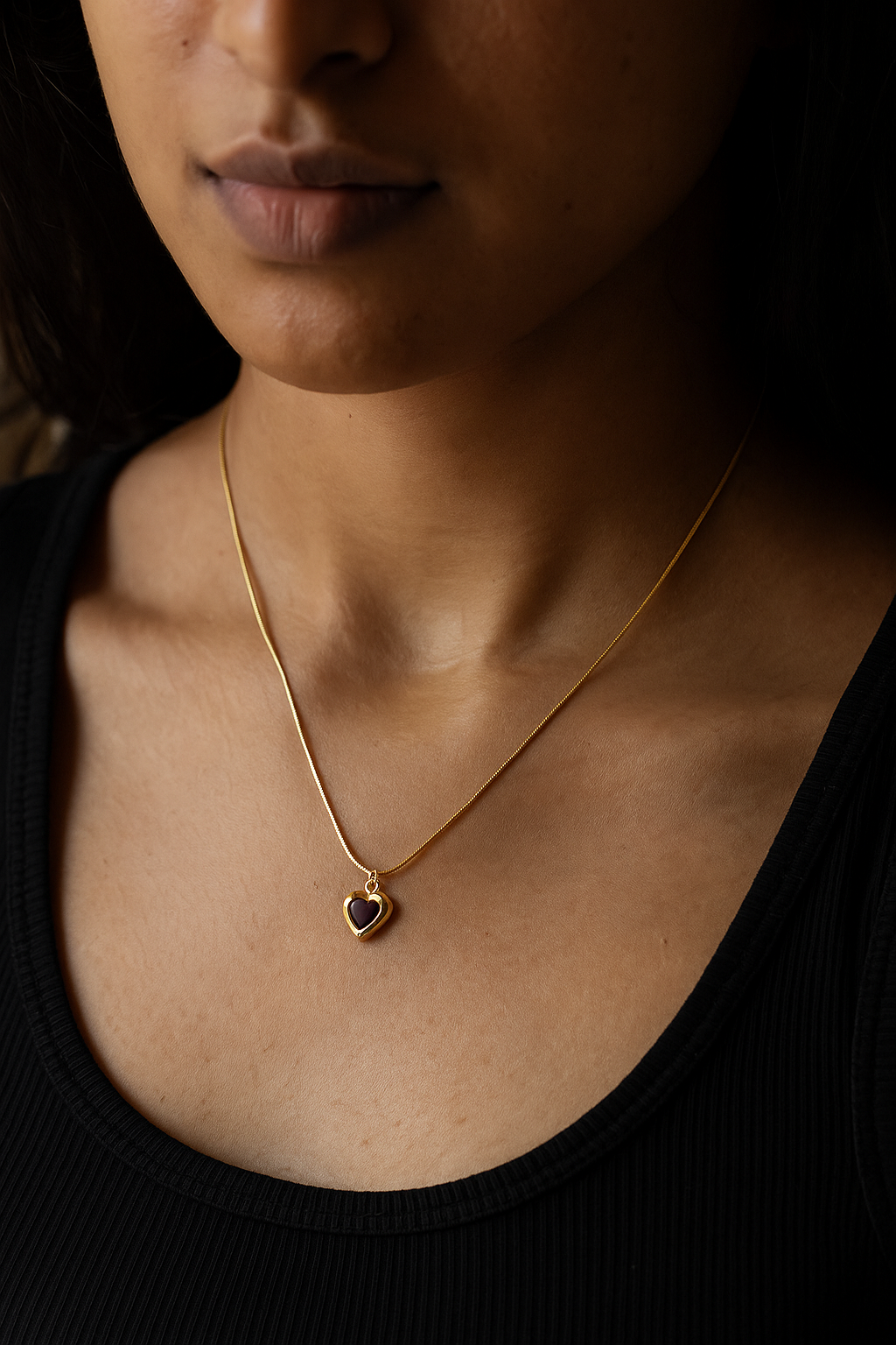 Red Heart Pendant Necklace