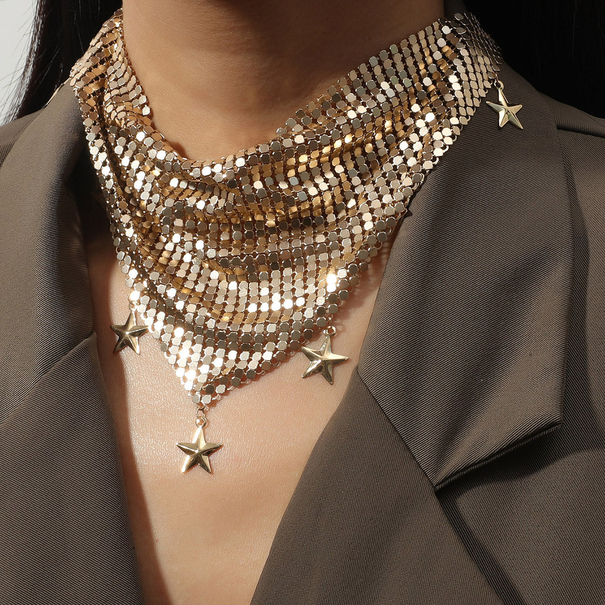 Starlit Mesh Choker Necklace