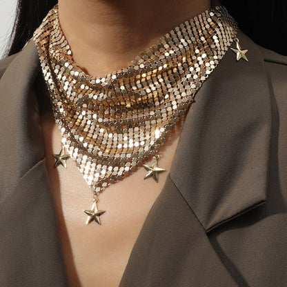 Starlit Mesh Choker Necklace