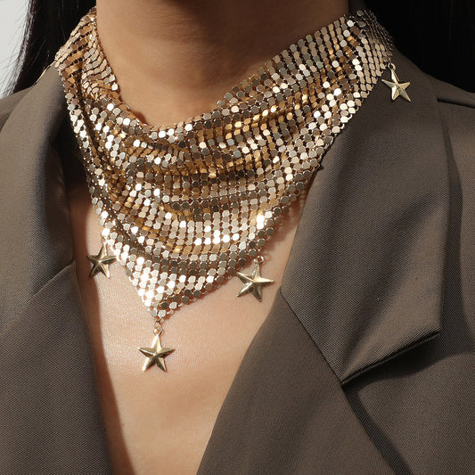 Starlit Mesh Choker Necklace