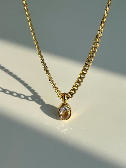 Oval Curb chain Necklace