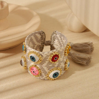 Devil’s Eye Unisex Woven Wristband