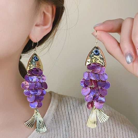 Fish Tassel Earrings