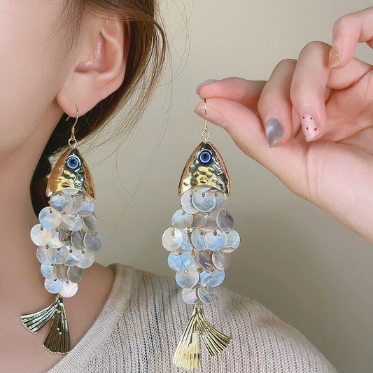 Fish Tassel Earrings