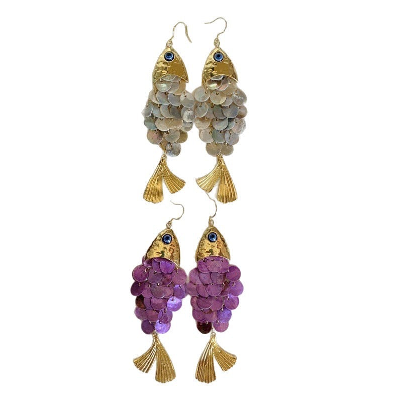 Fish Tassel Earrings