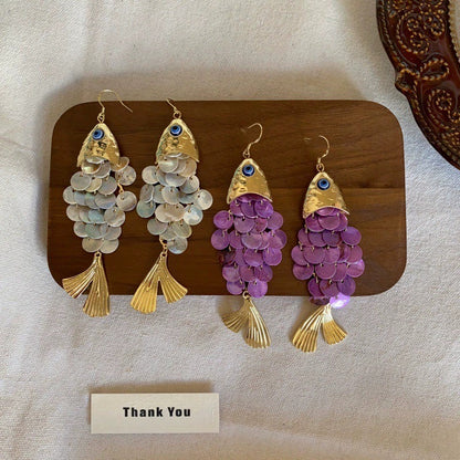Fish Tassel Earrings