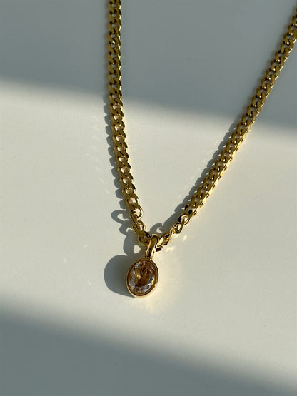 Oval Curb chain Necklace