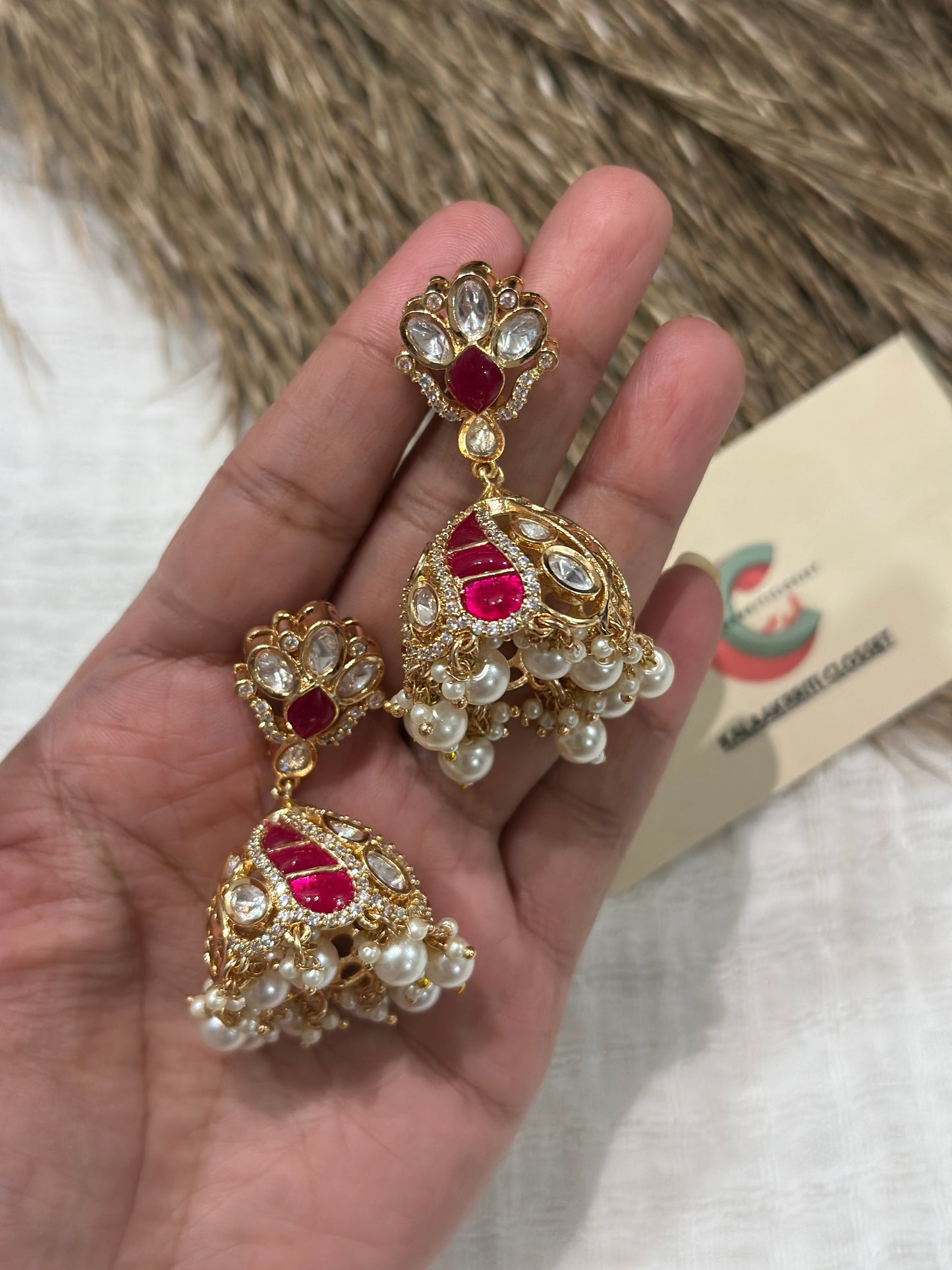 POLKI MEENAKARI ROYALE JHUMKA