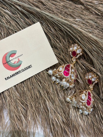 POLKI MEENAKARI ROYALE JHUMKA