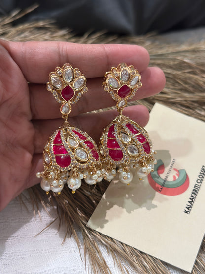 POLKI MEENAKARI ROYALE JHUMKA