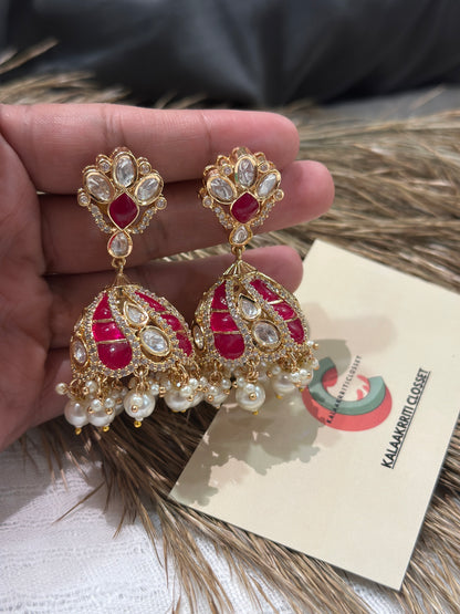 POLKI MEENAKARI ROYALE JHUMKA