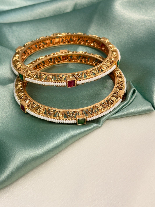 Antique Regal Pearl Bangles - a set of 4