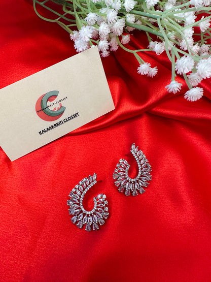 Crystal Curl Glam Earrings