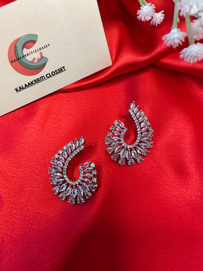 Crystal Curl Glam Earrings