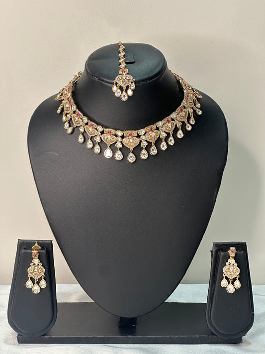 Noor-e-Mohini 3 Pc. Moissanite Bridal Set