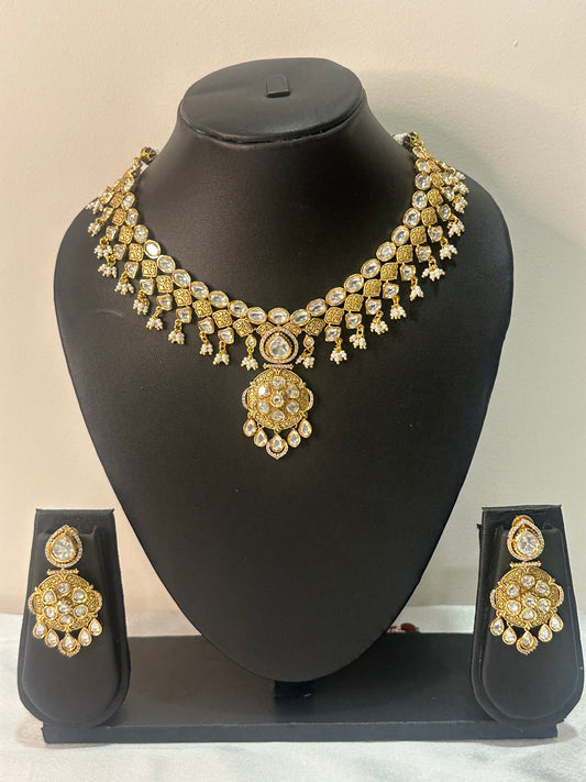 Rajwada Noor Polki Antique Set