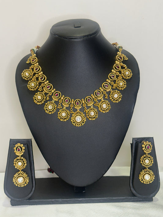 Riva Antique Necklace & Earring Set