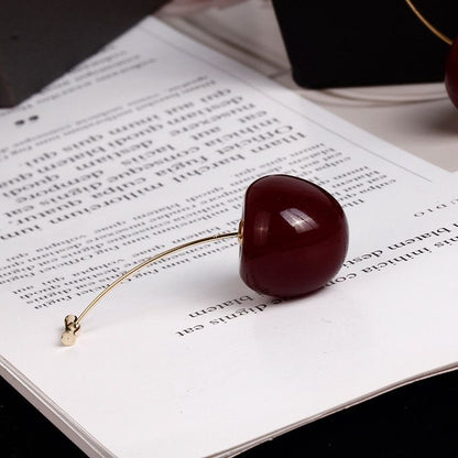 Cherry Drop Statement Earring