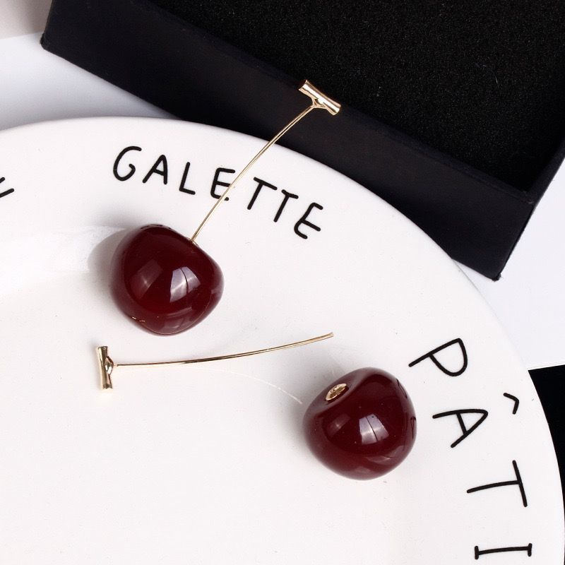 Cherry Drop Statement Earring