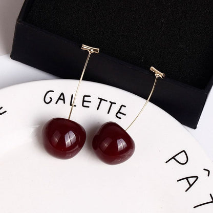 Cherry Drop Statement Earring
