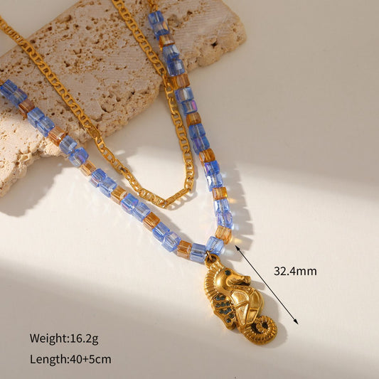 Sea Horse Beaded Necklace