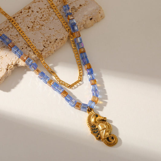 Sea Horse Beaded Necklace