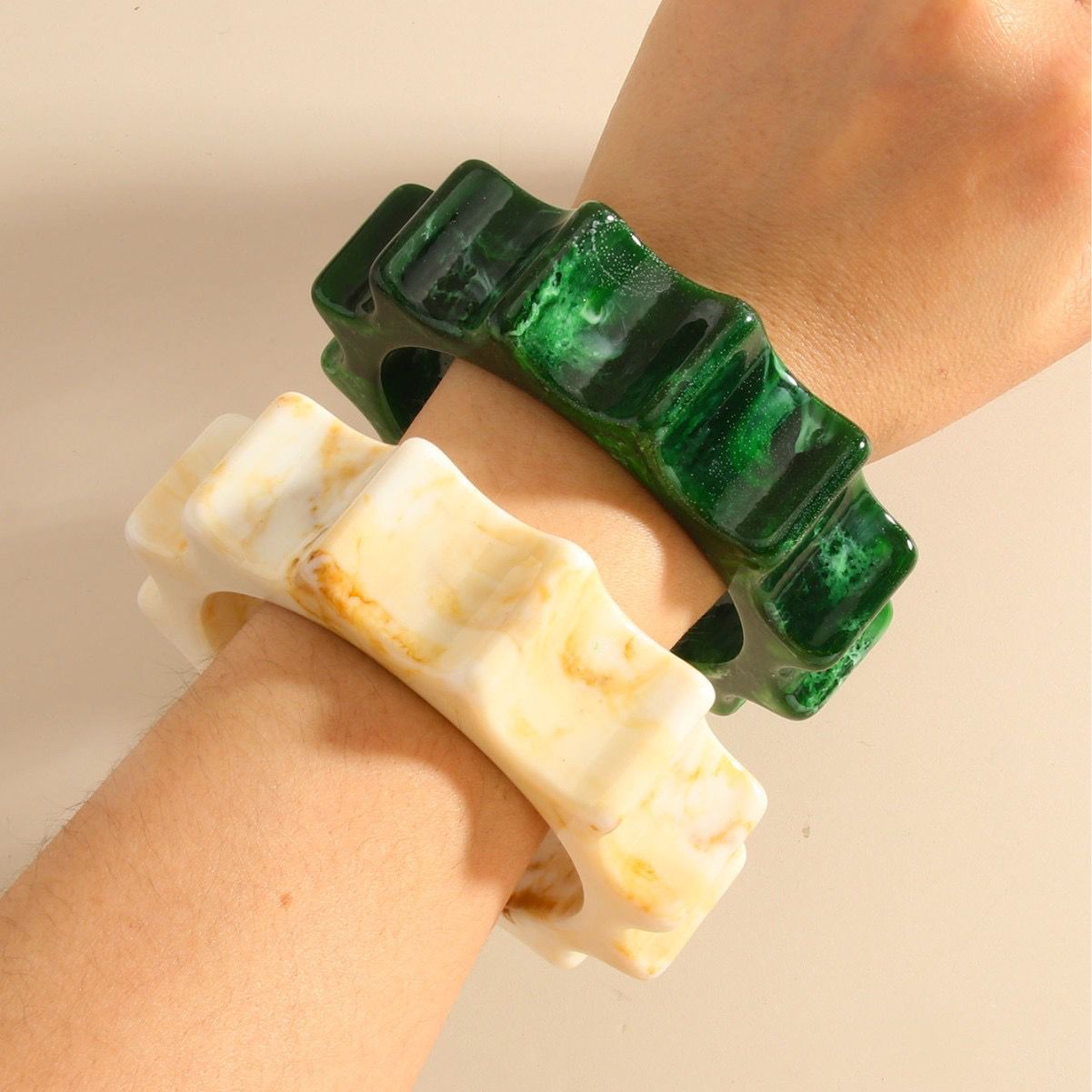 Marble Muse Resin Hand Stack