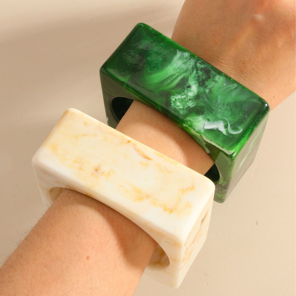 Marble Muse Resin Hand Stack