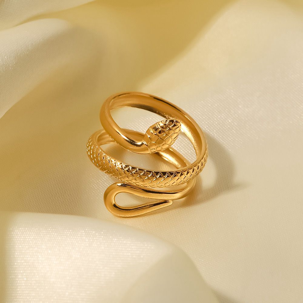 Serpent Wrap Ring - 18K real gold plating