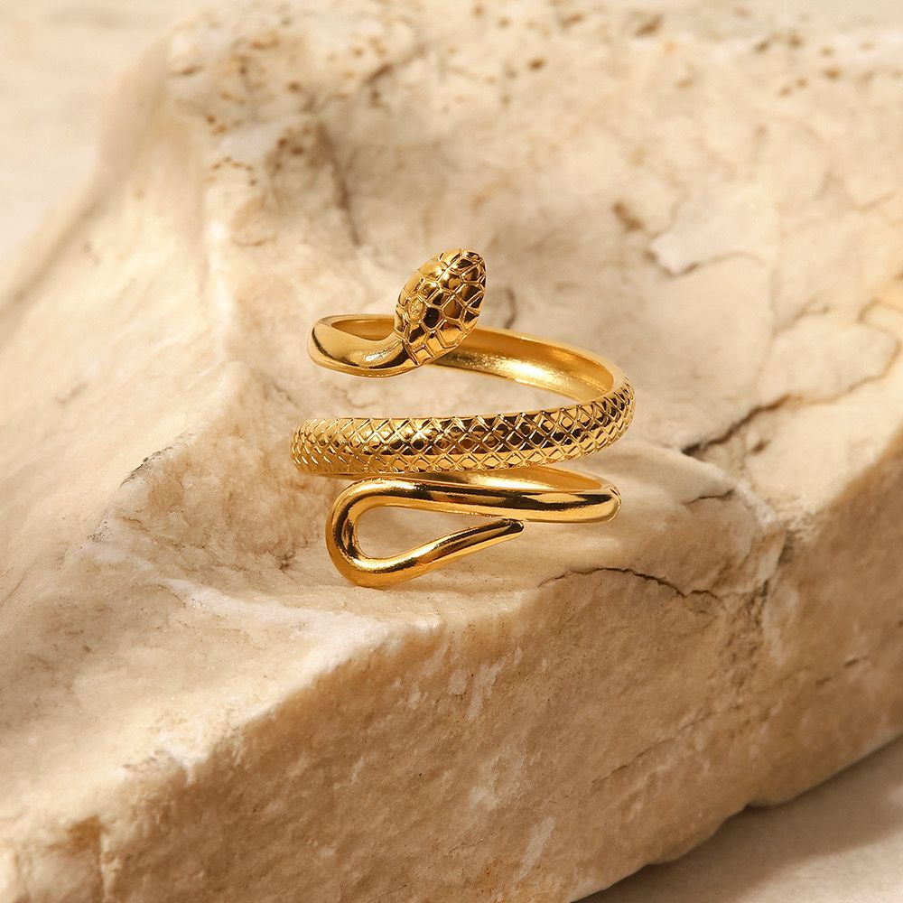 Serpent Wrap Ring - 18K real gold plating