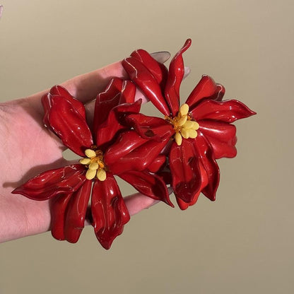Crimson Lily Earrings