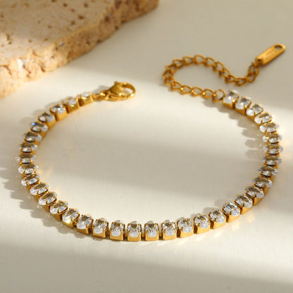 Vintage Aura Zirconia Bracelet (18K Gold Plated)