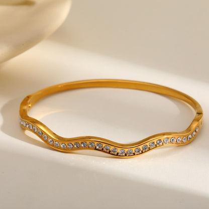 Vintage Aura Zirconia Bracelet (18K Gold Plated)