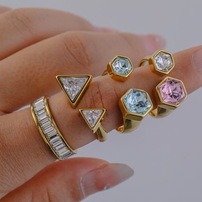 Trinity Edge Open Ring (18K Gold Plated)