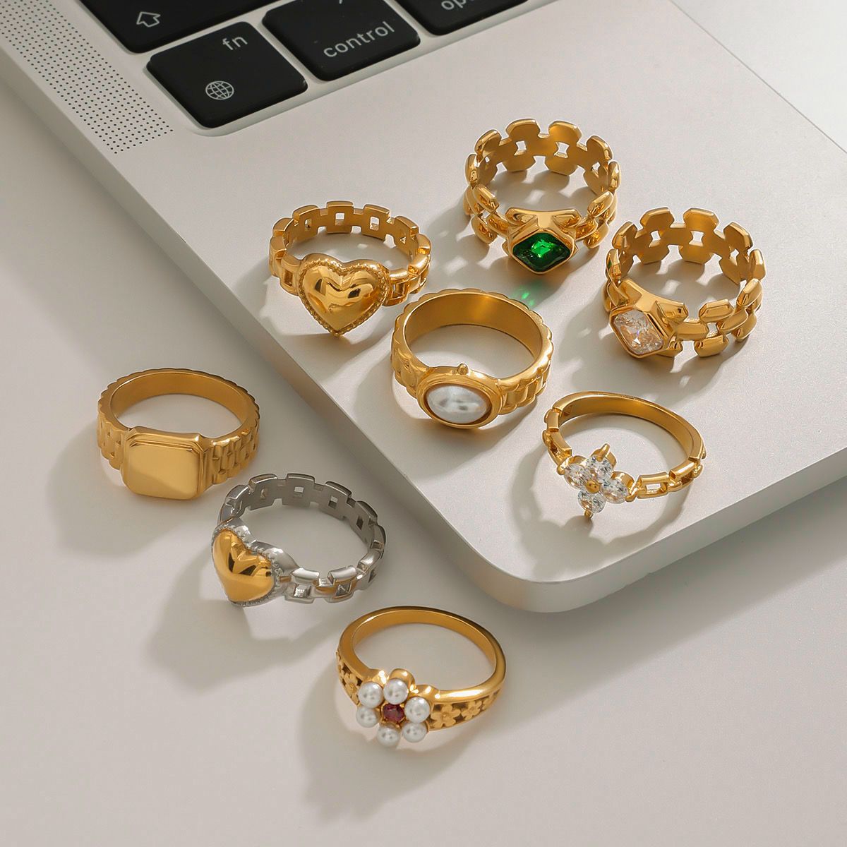 Geo Luxe Link Ring
