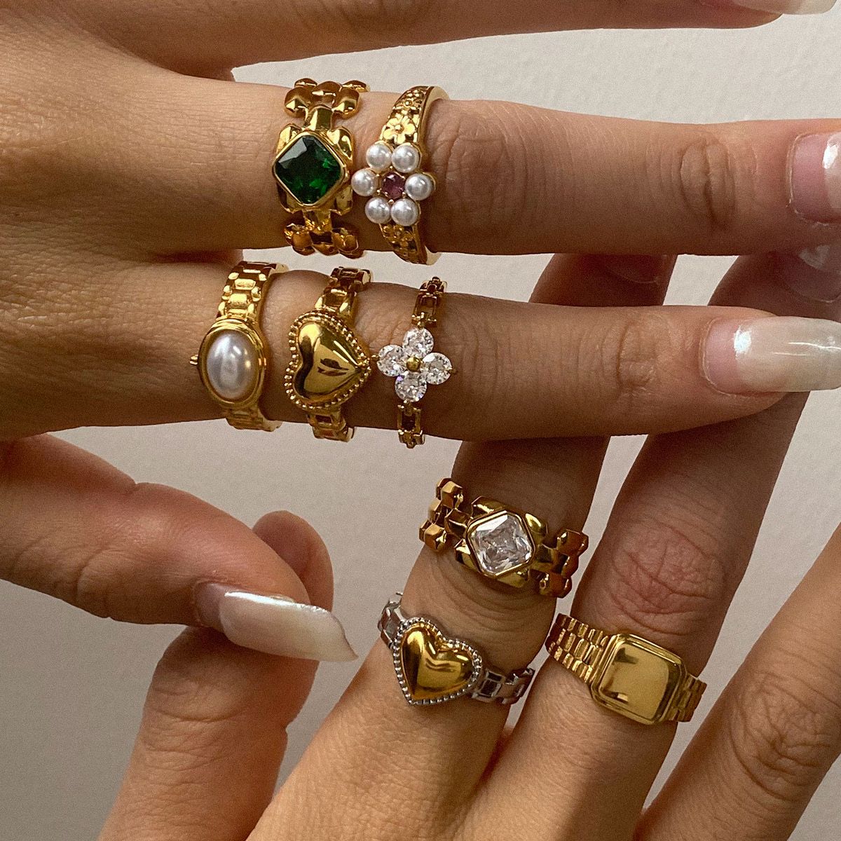 Geo Luxe Link Ring