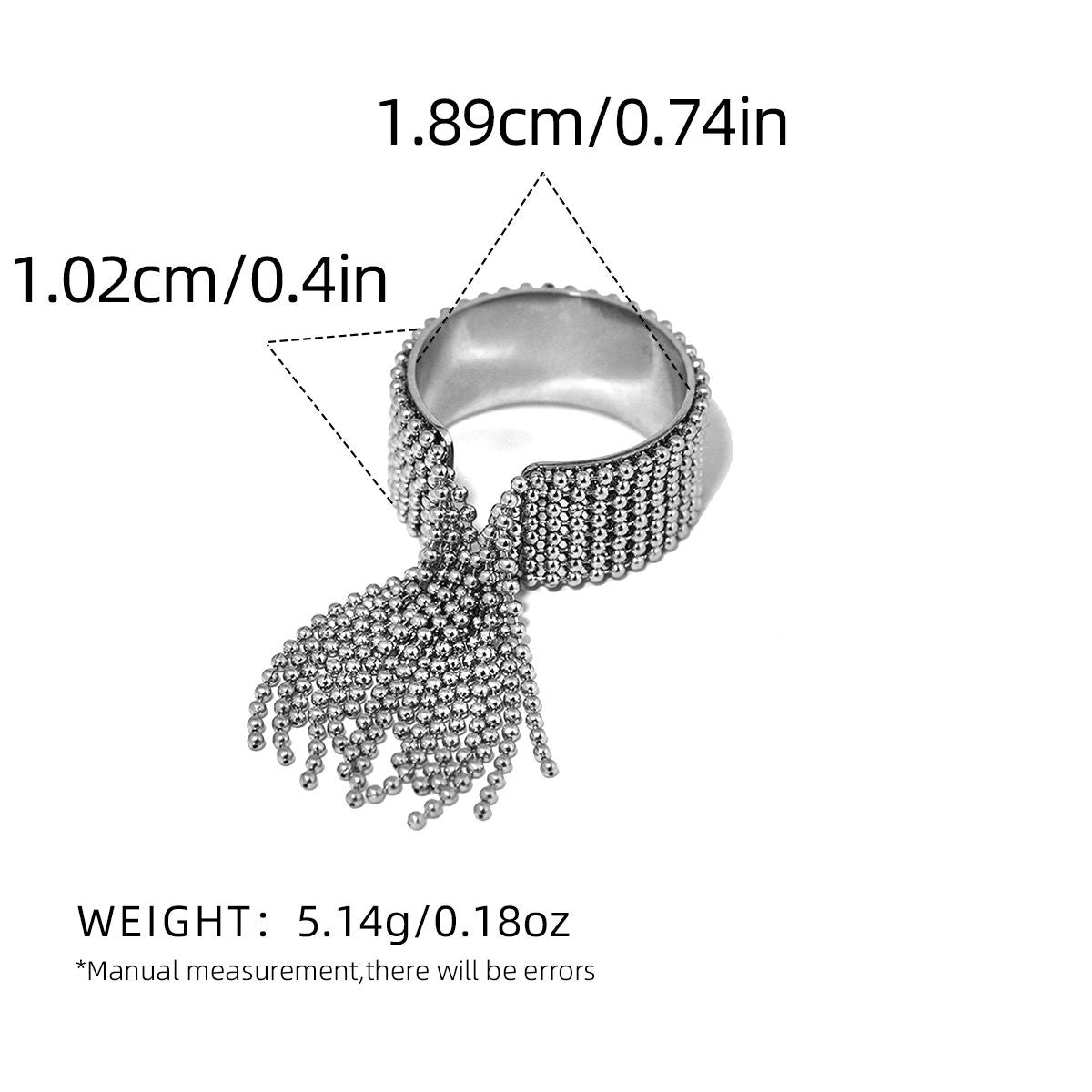 Tassel Statement Ring (Adjustable Open Design)