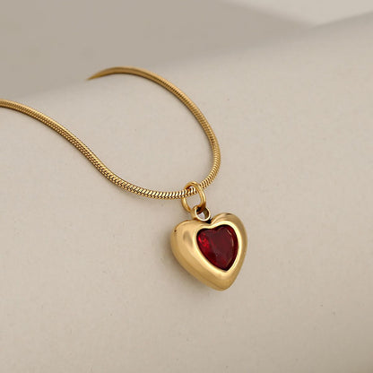 Red Heart Pendant Necklace