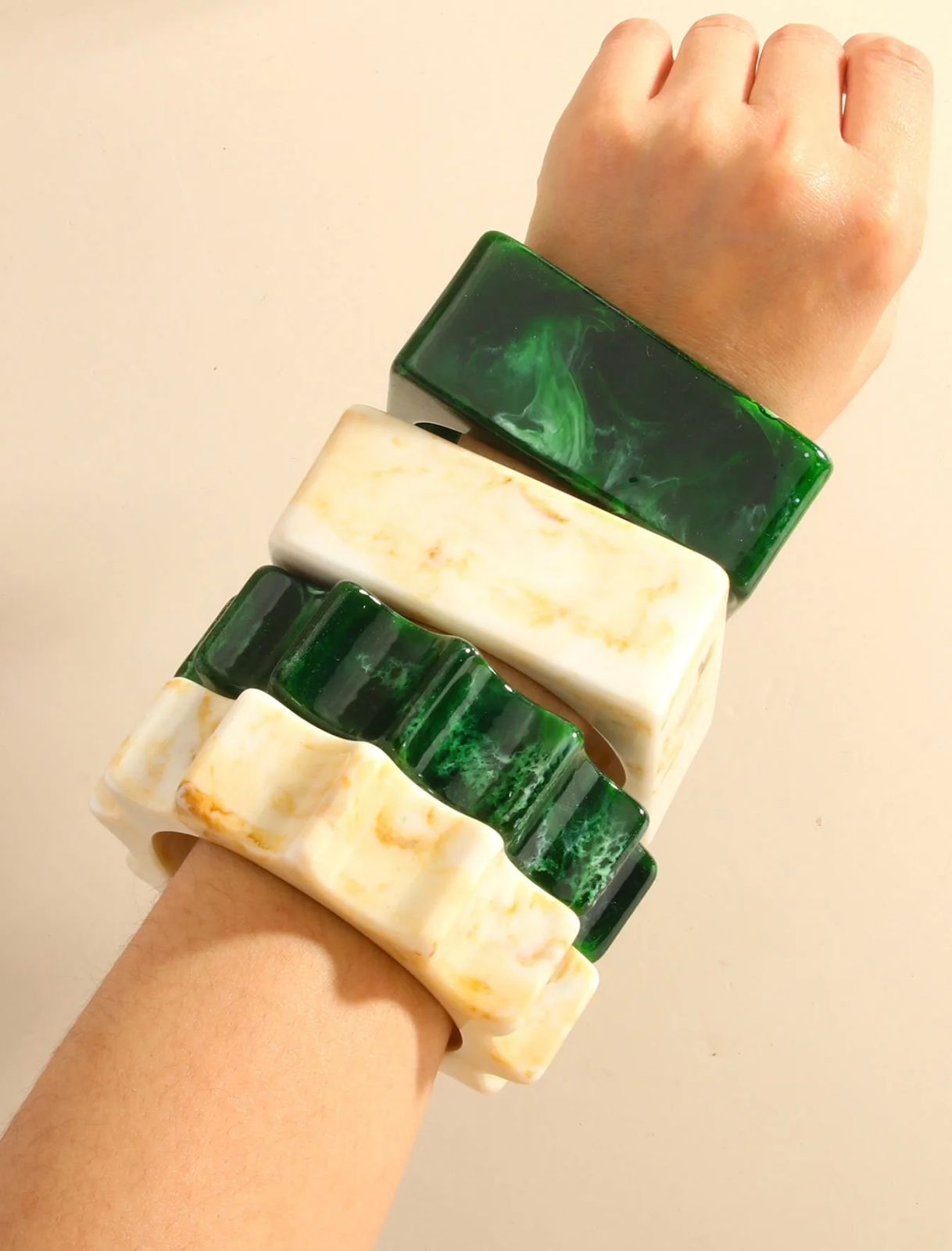 Marble Muse Resin Hand Stack