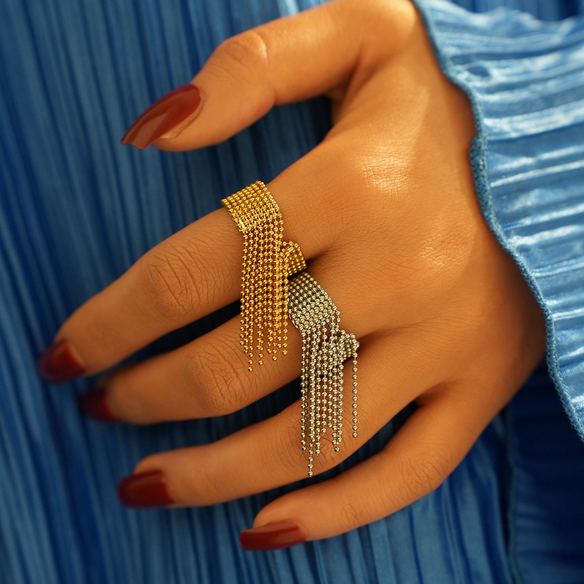 Tassel Statement Ring (Adjustable Open Design)